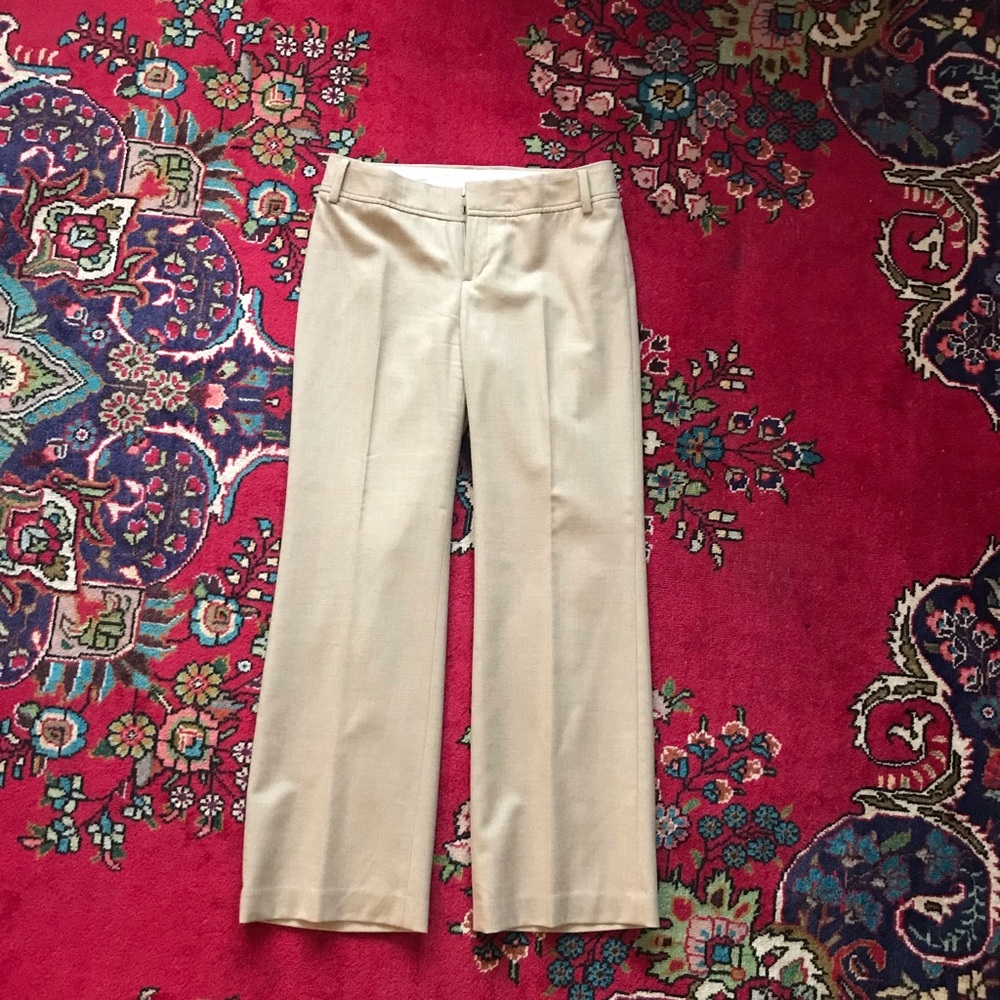 Banana Republic Wool Blend Trousers, Martin Fit, Camel/Tan, Size 4